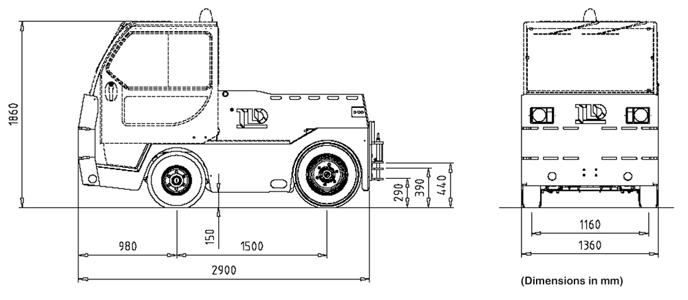 Traktor za prtljag TLD Tractor JET16: slika 3