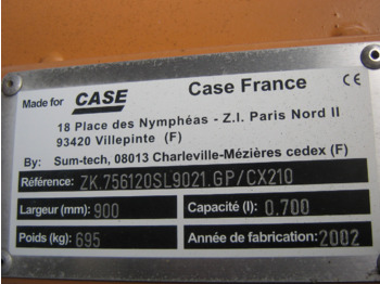 Kašika za Građevinska mašina novi Case CX210 -: slika 2