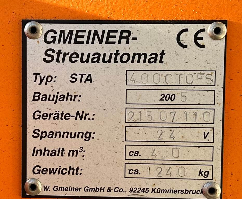 Rasipač peska/ Soli za Korisno/ Posebno vozilo Unimog Salzstreuer Gmeiner 4000TCFS: slika 8