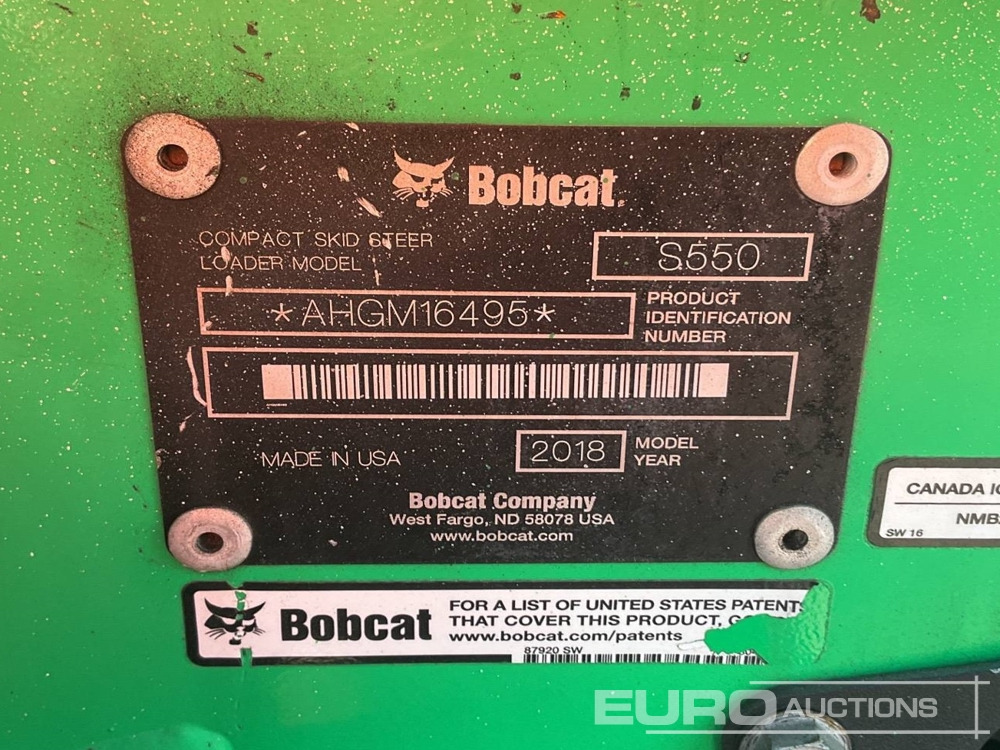 Mini utovarivač 2018 Bobcat S550: slika 6