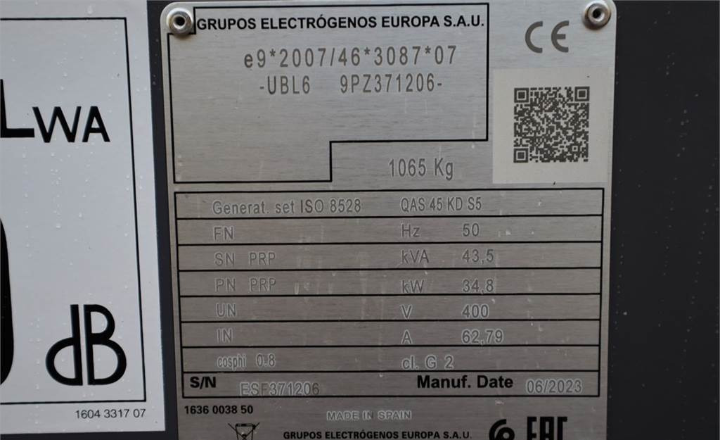Set generatora Atlas Copco QAS 45 KD S5 Valid inspection, *Guarantee! Diesel,: slika 11