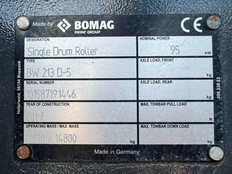 Valjak Bomag BW213D-5 - New / Unused / CE Certifed: slika 18