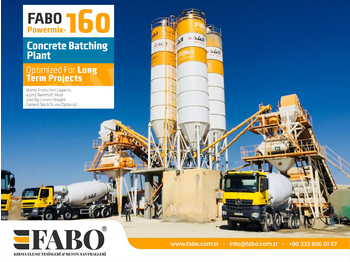 Fabrika betona novi FABO POWERMIX-160 STATIONARY CONCRETE BATCHING PLANT: slika 1