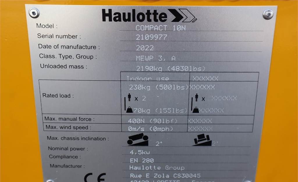 Lift u obliku makaza Haulotte COMPACT 10N Valid Iinspection, *Guarantee! 10m Wor: slika 7