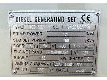 Set generatora Iveco NEF67TM4 - 188 kVA Generator - DPX-20508: slika 4