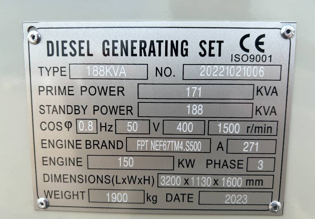 Set generatora Iveco NEF67TM4 - 188 kVA Generator - DPX-20508: slika 4