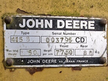 Bager utovarivač John Deere 415D: slika 4