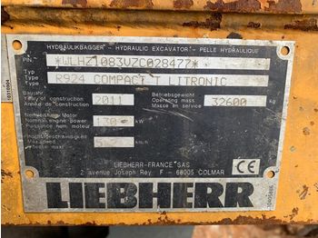Bager guseničar LIEBHERR R924 COMPACT LITRONIC: slika 1