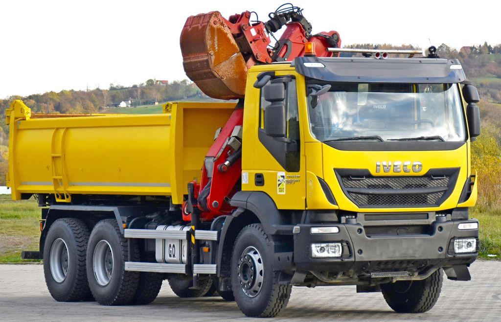 Istovarivač, Kamion sa dizalicom Iveco TRAKKER 360 * Kipper 4,90m* HMF 1444-Z2/FUNK*6x4: slika 4