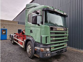 Scania R124-400 6x2 / FREINS TAMBOURS / DRUM BRAKES - kamion sa hidrauličnom kukom