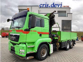 Kamion sa tovarnim sandukom MAN TGS 26.480 6x4H-2 BL Hydrodrive HMF 4220 K5 Containerverriegelung