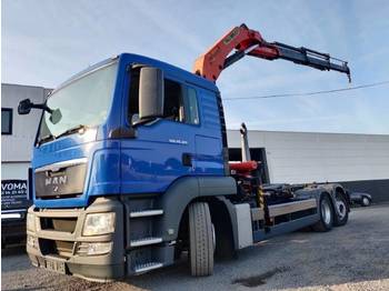 Kamion sa hidrauličnom kukom, Kamion sa dizalicom MAN TGS 26.320 Euro5 Container + Kraan Palfinger: slika 1