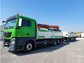 Kamion sa tovarnim sandukom, Kamion sa dizalicom MAN TGX 26.520 Baustoff-LKW Palfinger 20001L Palettengabel (20): slika 1