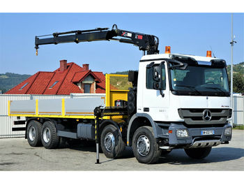 Kamion sa tovarnim sandukom, Kamion sa dizalicom Mercedes-Benz Actros 3236 Pritsche 8,00 m + KRAN / 8x4: slika 1