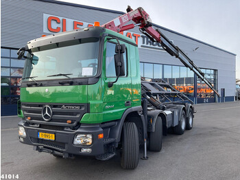 Kamion sa kablovskim sistemom, Kamion sa dizalicom Mercedes-Benz Actros 3244 8x4 HMF 18 Tonmeter laadkraan: slika 1