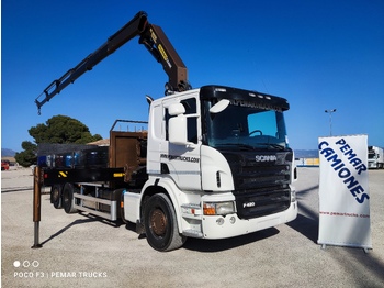 Kamion za prevoz kontejnera/ Kamion sa promenjivim sandukom, Kamion sa dizalicom SCANIA P 420 6X2 GRUA PALFINGER PK 20002-5 CAJA FIJA ABIERTA.: slika 3