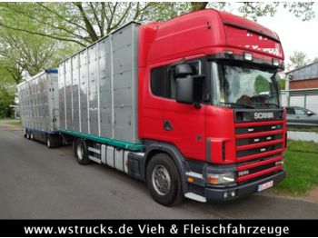 Kamion za prevoz stoke Scania 164/580  Topline 2 Stock    V8: slika 1