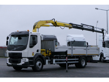 Kamion sa tovarnim sandukom, Kamion sa dizalicom Volvo FE 280 Flatbed + crane HYVA HB 150: slika 2