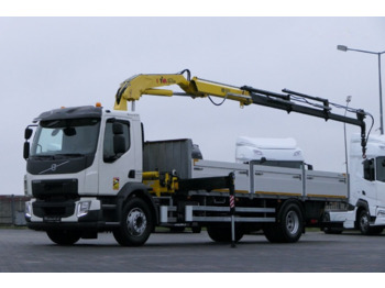 Kamion sa tovarnim sandukom, Kamion sa dizalicom Volvo FE 280 Flatbed + crane HYVA HB 150: slika 4