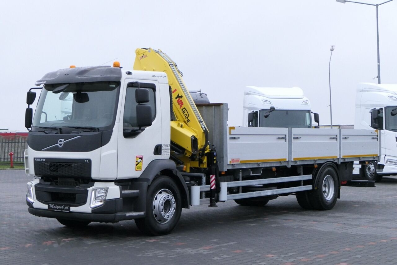 Kamion sa tovarnim sandukom, Kamion sa dizalicom Volvo FE 280 Flatbed + crane HYVA HB 150: slika 12