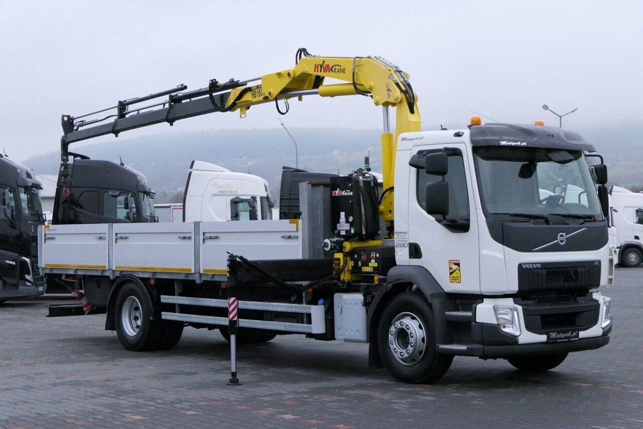 Kamion sa tovarnim sandukom, Kamion sa dizalicom Volvo FE 280 Flatbed + crane HYVA HB 150: slika 11