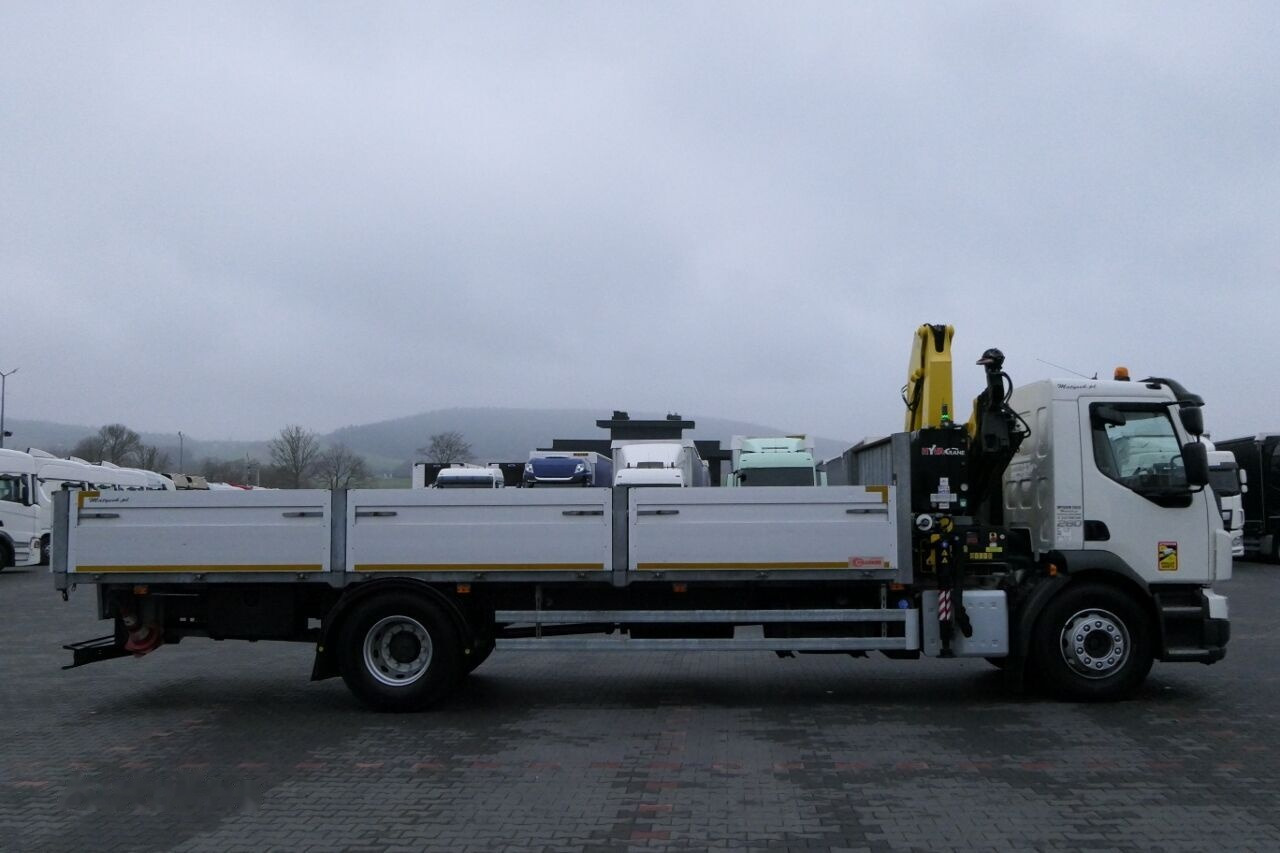 Kamion sa tovarnim sandukom, Kamion sa dizalicom Volvo FE 280 Flatbed + crane HYVA HB 150: slika 17