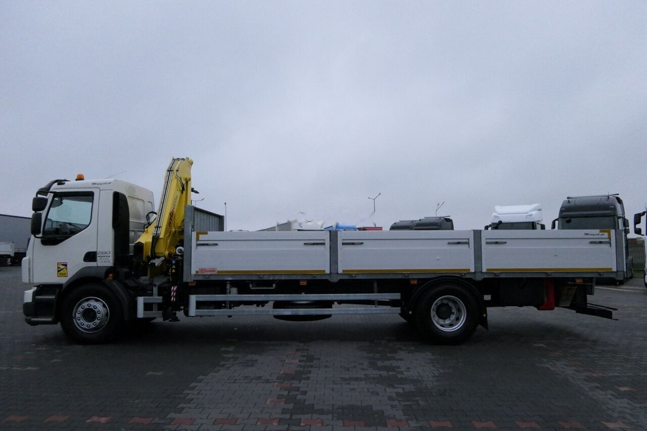 Kamion sa tovarnim sandukom, Kamion sa dizalicom Volvo FE 280 Flatbed + crane HYVA HB 150: slika 13