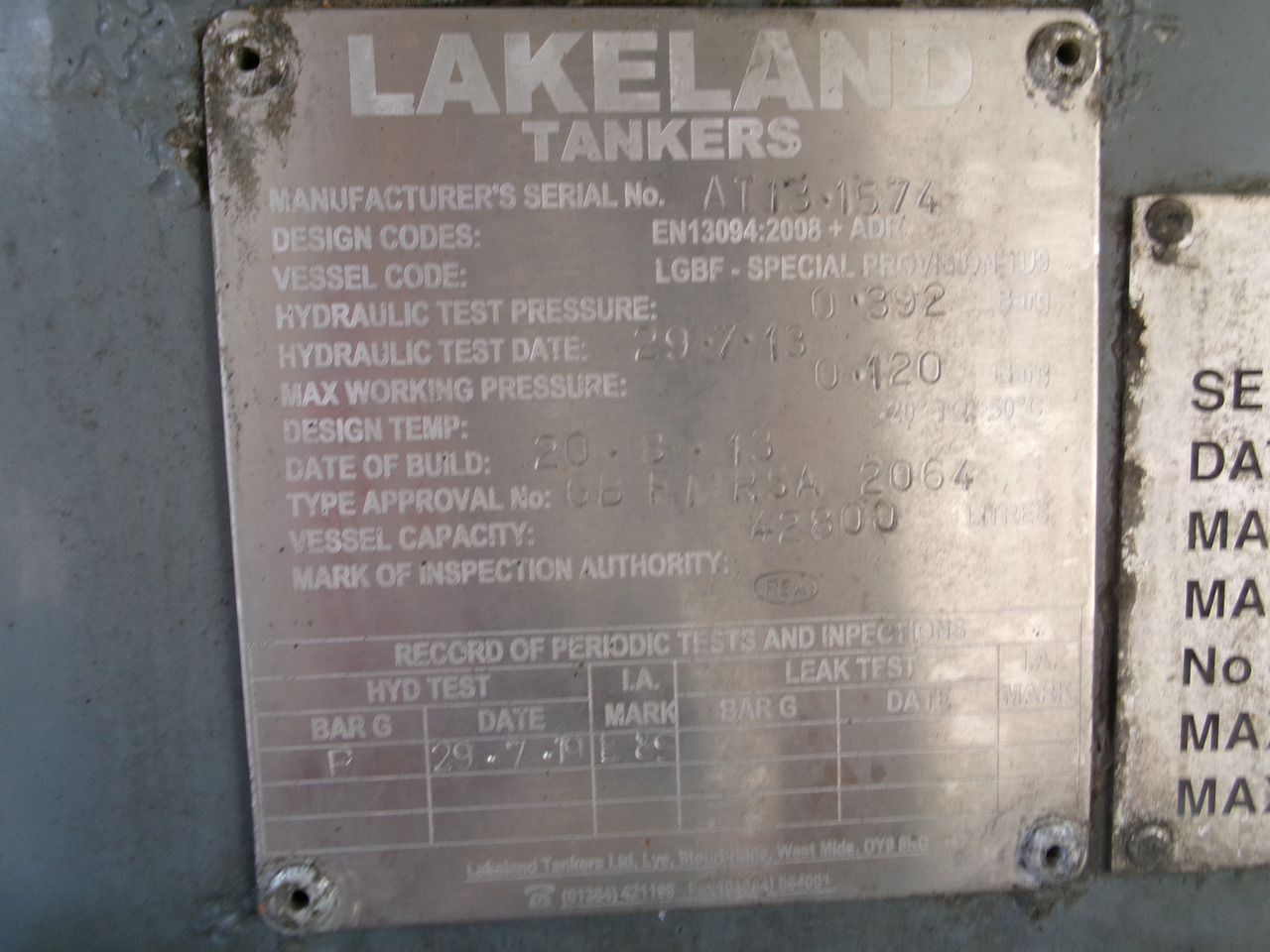 Lakeland Tankers Fuel tank alu 42.8 m3 / 6 comp + pump Lakeland Tankers Fuel tank alu 42.8 m3 / 6 comp + pump: slika 31