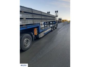 HRD 3 axle machine trailer w / pull-out - Niska poluprikolica za prevoz