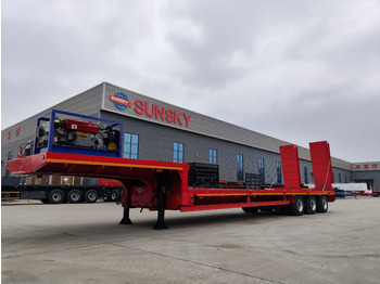 Niska poluprikolica za prevoz za prevoz teških mašina novi SUNSKY 3-Axle 30Ton lowbed semi-trailer: slika 3