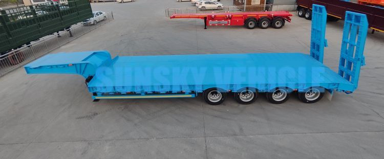 Niska poluprikolica za prevoz za prevoz teških mašina novi SUNSKY 3-Axle 30Ton lowbed semi-trailer: slika 6