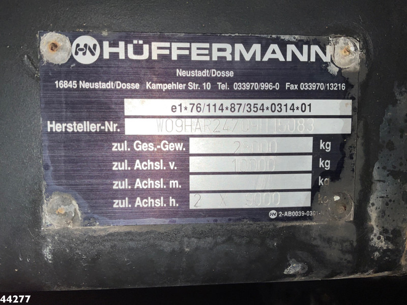 Huffermann 3-assige containeraanhangwagen Huffermann 3-assige containeraanhangwagen: slika 11