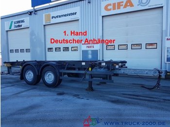 Schmitz ZWF18 BDF Tandem 1.Hand SAF Achsen Scheibenbrems - Prikolica za prevoz kontejnera/ Prikolica sa promenjivim sandukom