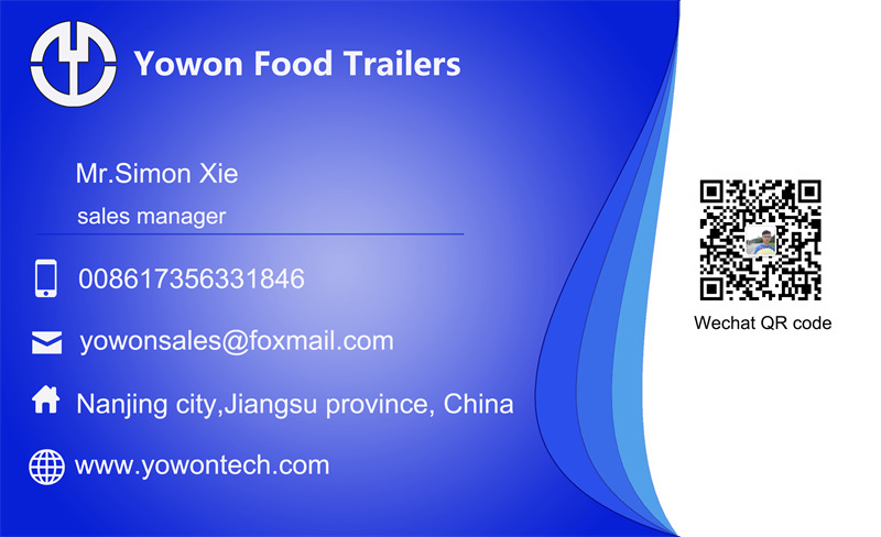 Prikolica za hrane za prevoz hrane novi Yowon customized concession food trailer catering cart: slika 7