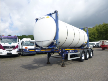 Tank kontejner, Poluprikolica za prevoz hrane Dennison 3-axle container trailer + beer tank container 20 ft / 25.2 m3: slika 1