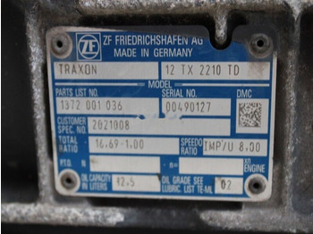 Menjač za Kamion DAF TRAXON 12 TX 2210 TD R=16,69-1,00 2021008: slika 5