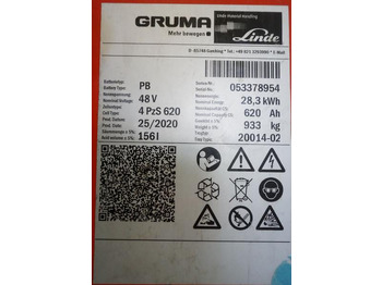Baterija GRUMA 48 Volt 4 PzS 620 Ah: slika 5