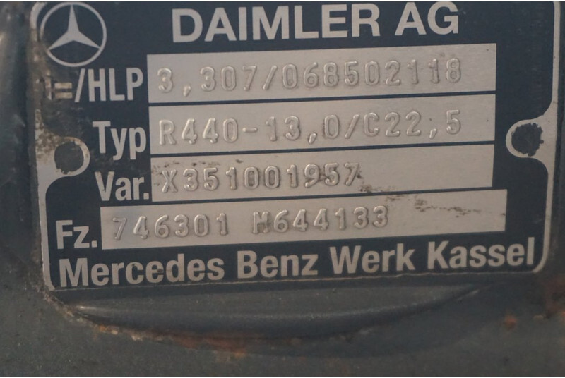 Zadnja osovina za Kamion Mercedes-Benz R440-13/C22.5 43/13: slika 4