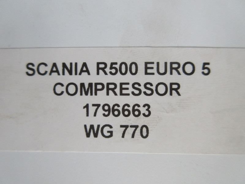 Motor i delovi za Kamion Scania 1796663 compressor Scania R 500 euro 5: slika 5