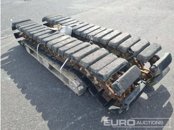  Set of Rubber Block Steel Tracks to suit Hitachi ZX29U-3 - Šine