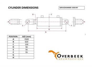 Hidraulika Terex Schaeff - Tilt cylinder/Kippzylinder/Nijgcilinder: slika 4
