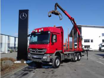 Mercedes-Benz Actros 3355 AK 6x6 V8 Holztransporter/Kurzholz  - Šumska prikolica