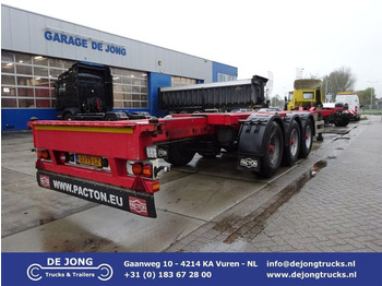Pacton TXC 343 / 2x Extendable / 1x steering Axle / 1x Lift Axle - Poluprikolica za prevoz kontejnera/ Poluprikolica sa promenjivim sandukom: slika 1
