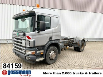 Kamion sa golom šasijom i zatvorenom kabinom SCANIA 124G 420