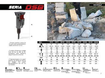 Hidraulični čekić za Bager novi DEMOQ DSB 300 Hydraulic breaker 300 KG: slika 3