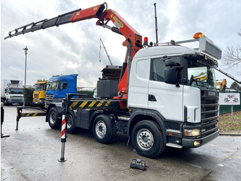 Kamion sa dizalicom Scania R144-460 V8 150T 8x4 +PALFINGER PK 35000 E (6x) - RADIO - TUV 28/05/2023 - MANUAL 3+3 - BIG AXLES / STEELS SPRING - AP ACHSEN /: slika 1