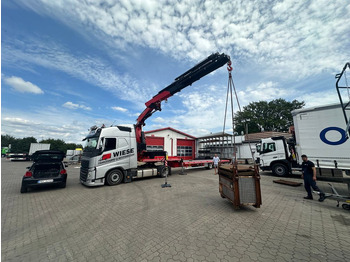 Plato poluprikolica novi Wiese Stufensattel Tieflader mit Kran Fassi F545: slika 2