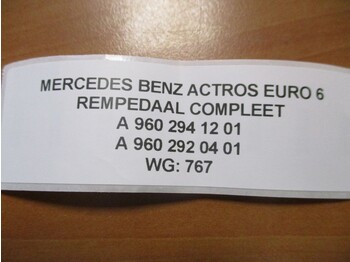 Pedala za Kamion Mercedes-Benz A 960 294 12 01/A 960 292 04 01 REMPEDAAL COMPLEET EURO 6: slika 3 Pedala za Kamion Mercedes-Benz A 960 294 12 01/A 960 292 04 01 REMPEDAAL COMPLEET EURO 6: slika 3