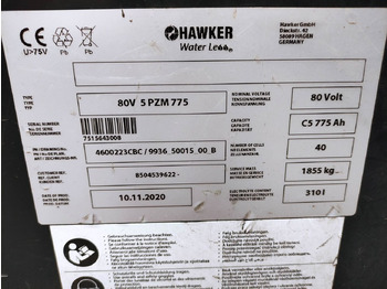Baterija za Oprema za rukovanje materijalima Hawker 80V     5 PZM 775: slika 2