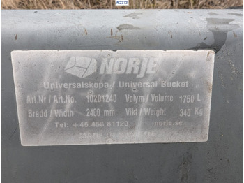 Utovarna kašika za Građevinska mašina Universal bucket Norje Euro mount (unused): slika 2
